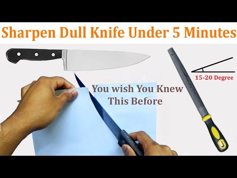 Sharpening a Dull Knife Blade