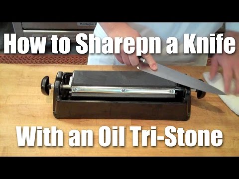 Sharpening Your Knife with a Combination Oil Stone